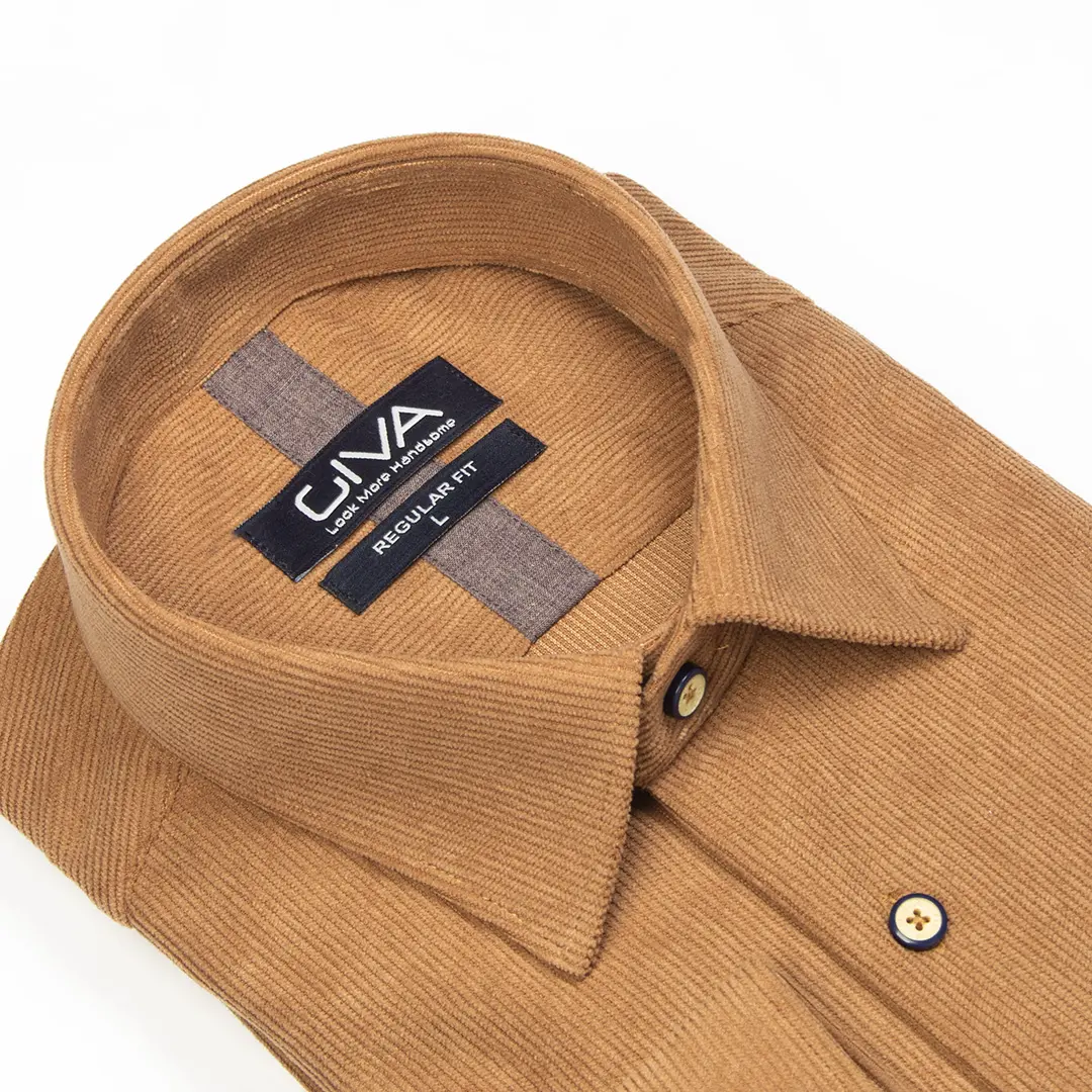 پیراهن مردانه مخمل کبریتی 4443 - Thumbnail 6